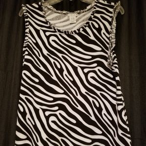 Zebra print tank top